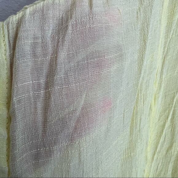 Anthropologie Saturday Sunday Kendra Oversized Tunic Yellow Button-Front S - Picture 10 of 13